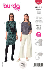 Patron Burda n°5985 : Robe & T-shirt