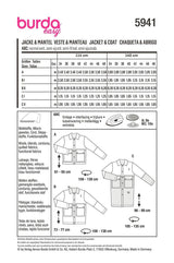 Patron Burda n°5941 : Veste & Manteau