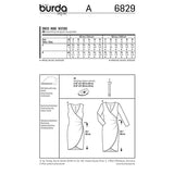 Patron n°6829 : Robe moulante effet drapé